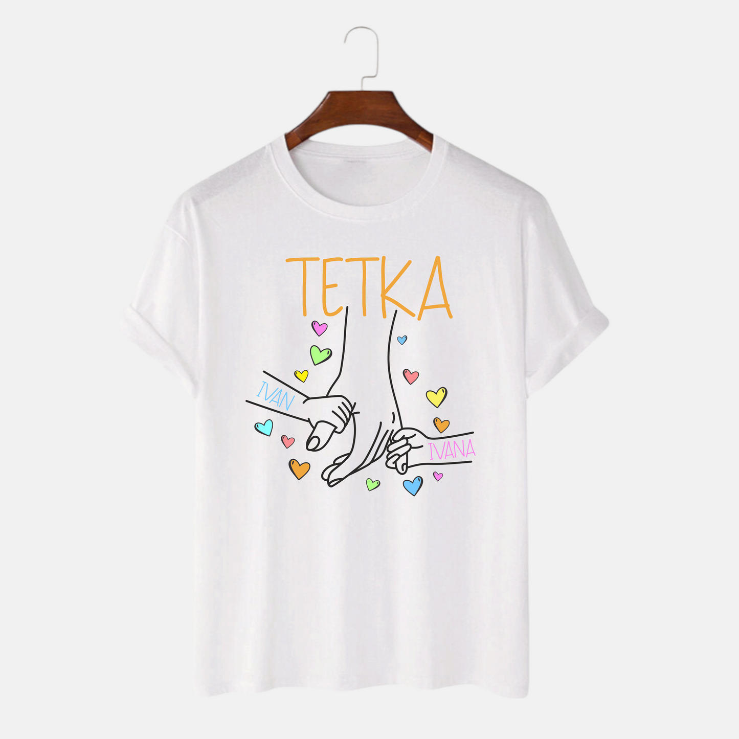 Personalizovana Majica za tetku - Tetkine ruke sa imenima dece