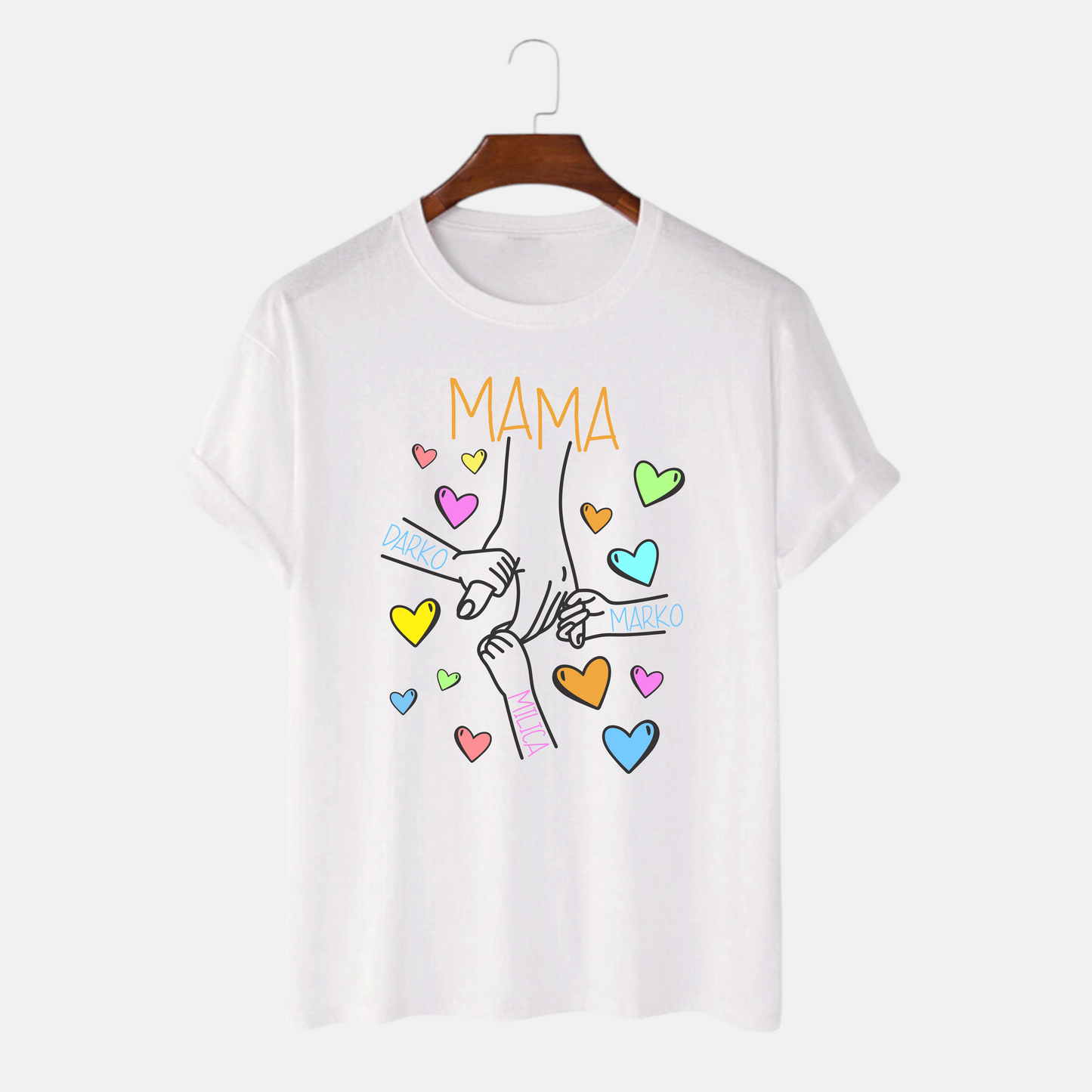 Personalizovana Majica za mamu - Mamine ruke sa imenima dece