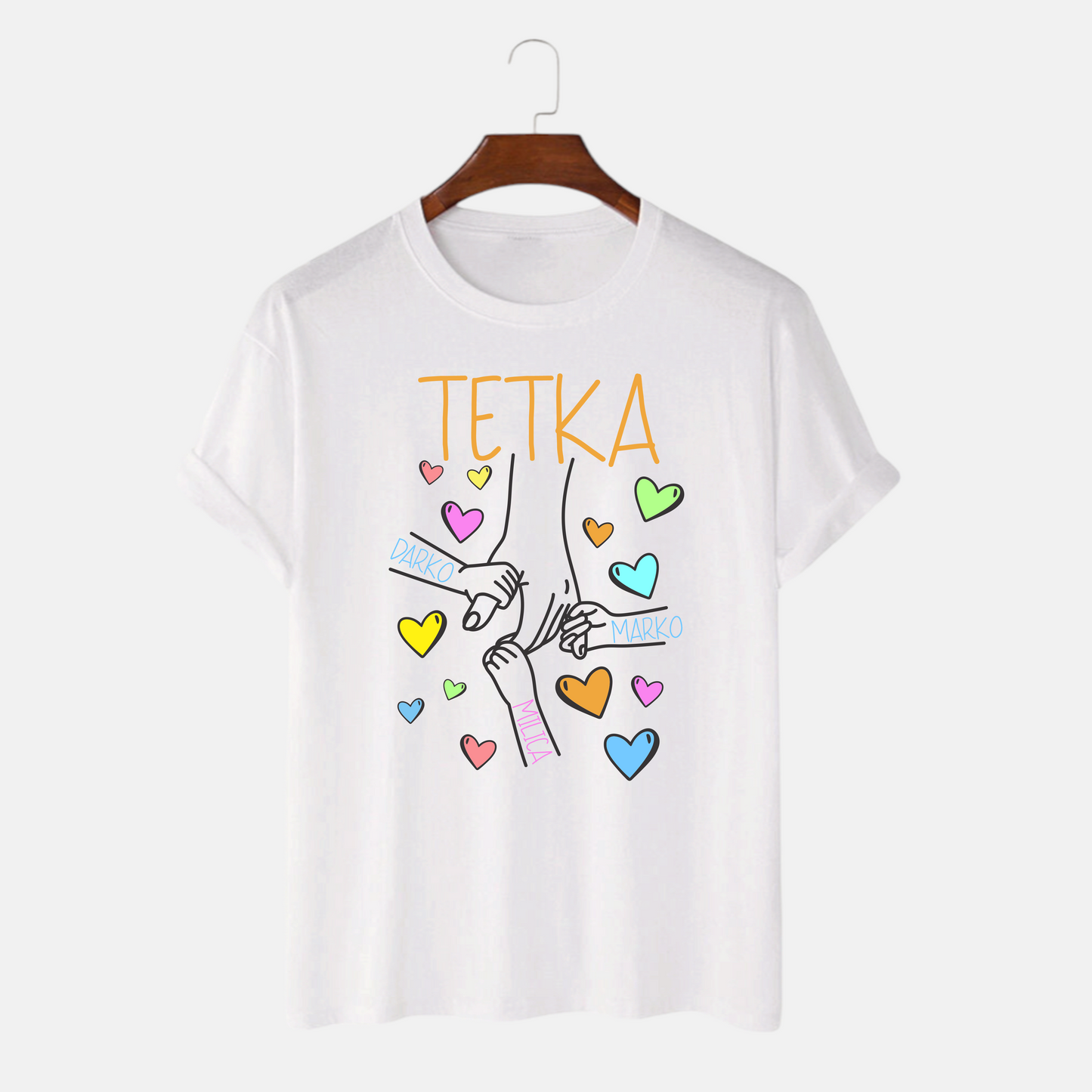 Personalizovana Majica za tetku - Tetkine ruke sa imenima dece