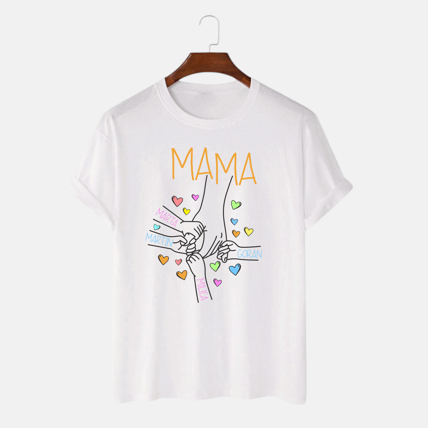 Personalizovana Majica za mamu - Mamine ruke sa imenima dece