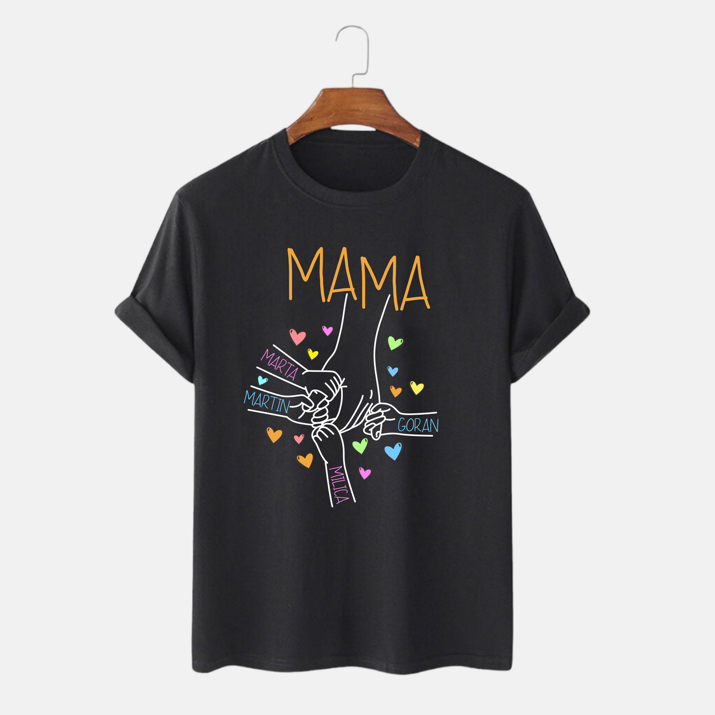 Personalizovana Majica za mamu - Mamine ruke sa imenima dece