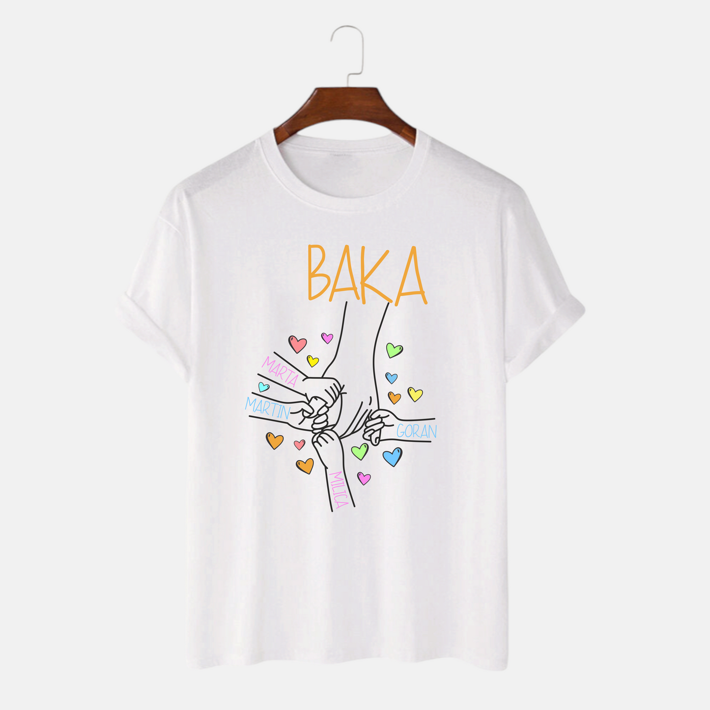 Majica - Baka ruke sa imenima dece - do 8 imena