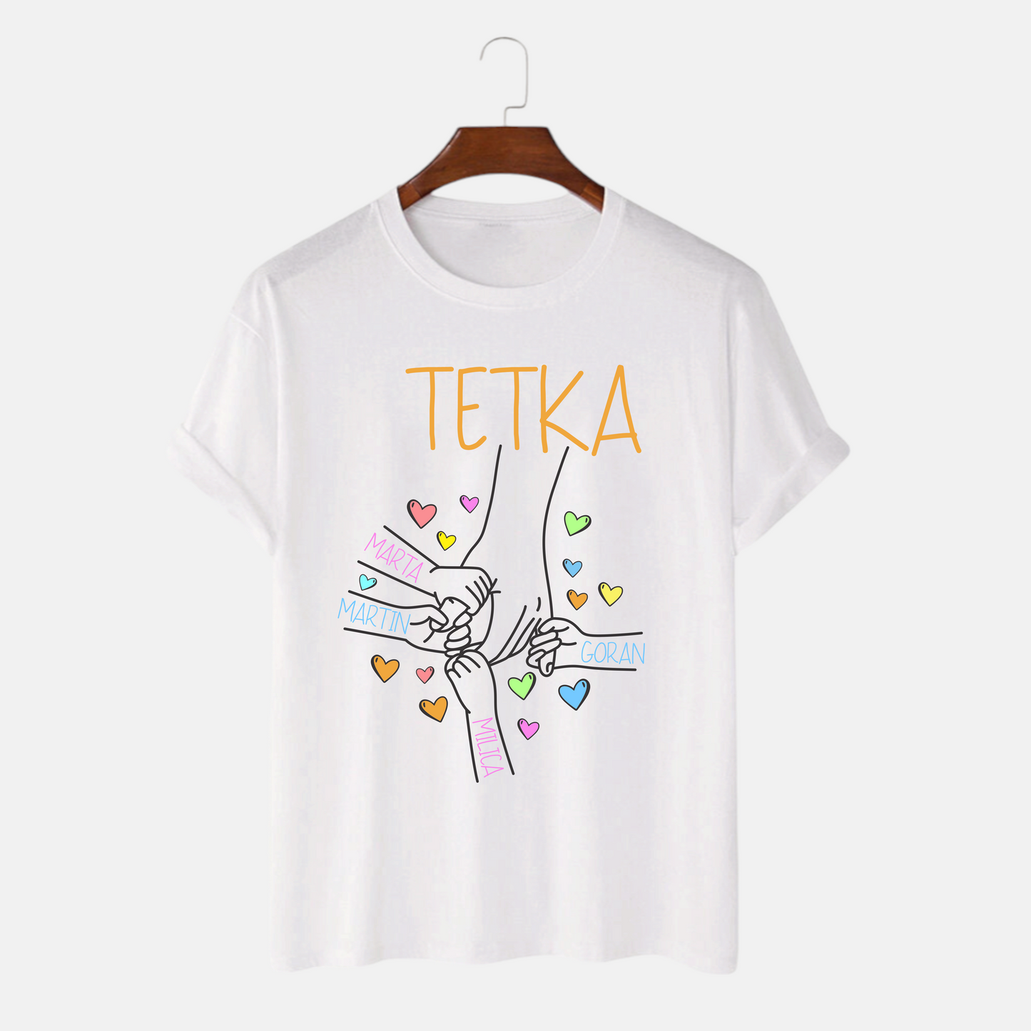 Personalizovana Majica za tetku - Tetkine ruke sa imenima dece