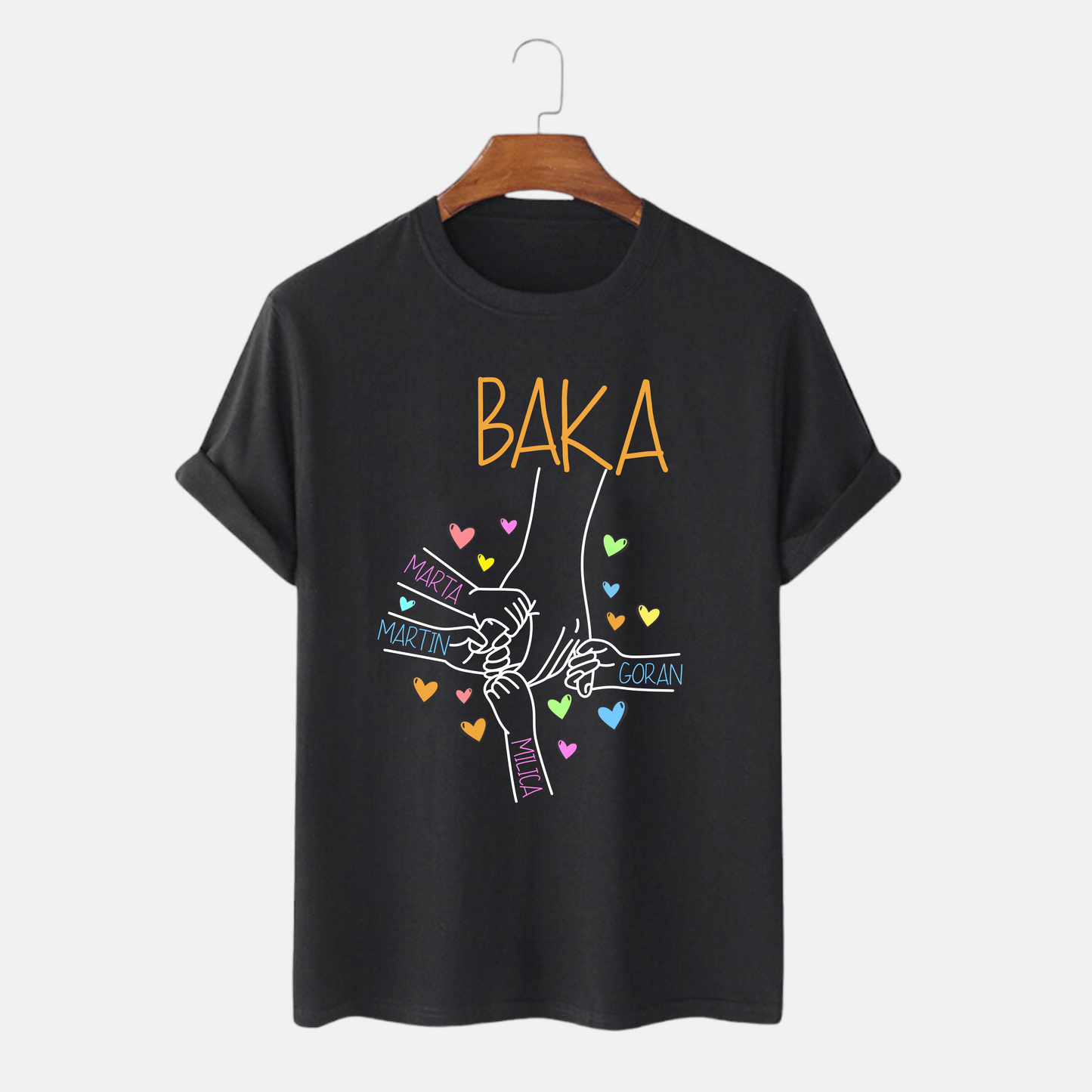 Majica - Baka ruke sa imenima dece - do 8 imena