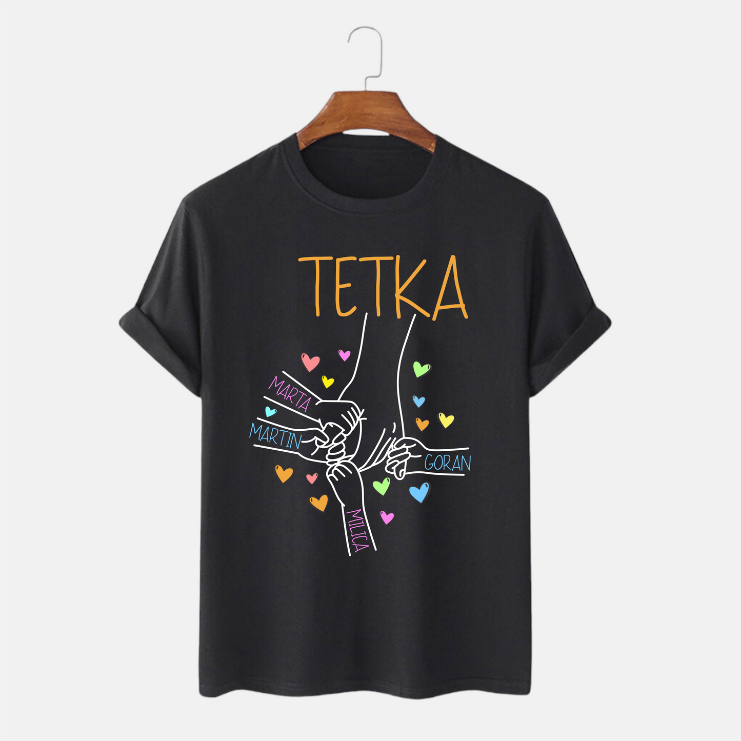 Personalizovana Majica za tetku - Tetkine ruke sa imenima dece