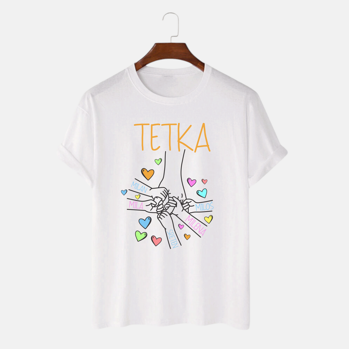 Personalizovana Majica za tetku - Tetkine ruke sa imenima dece