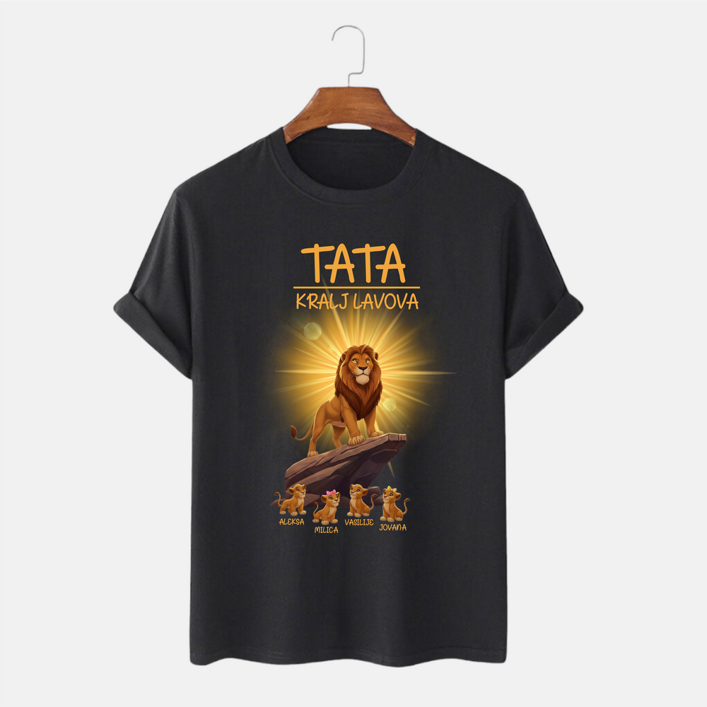 majica za tatu sa štampom lav i lavići