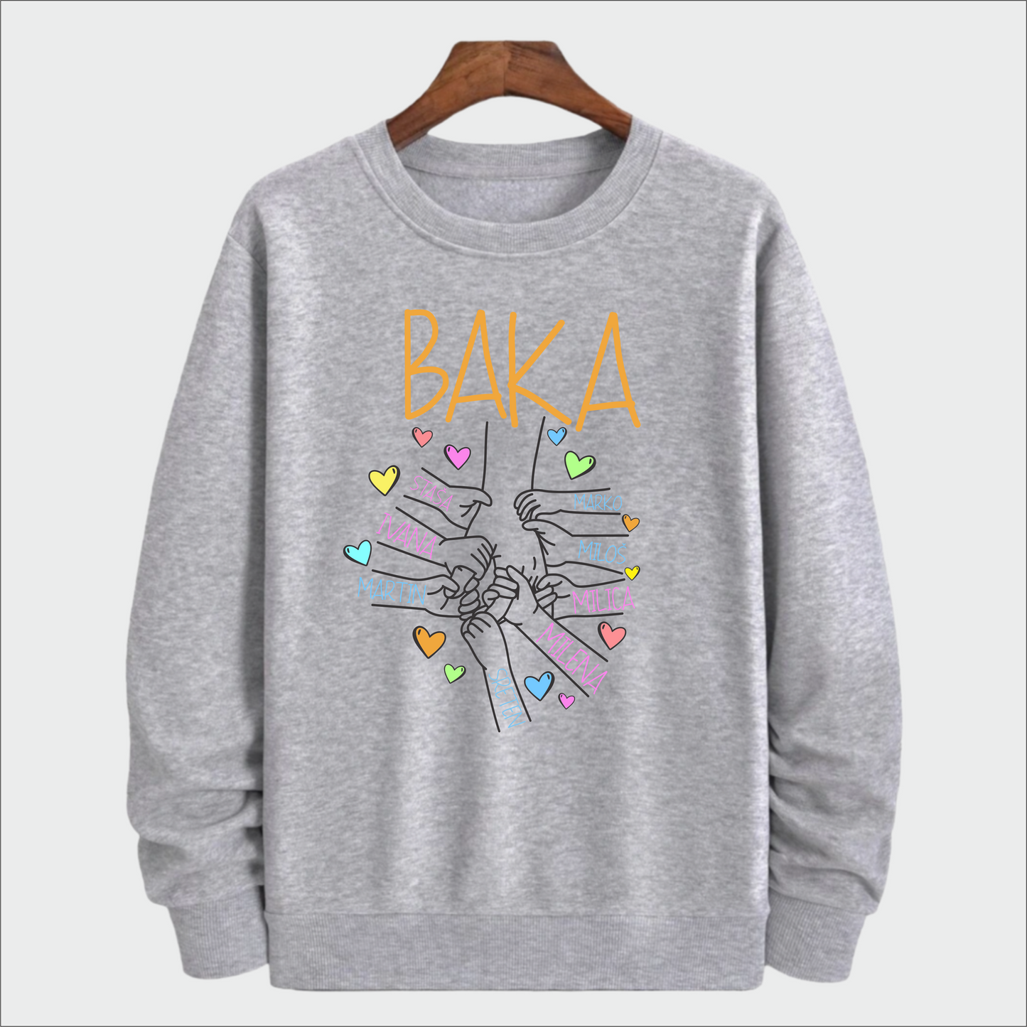 personalizovani duks sa rukama i imenima dece