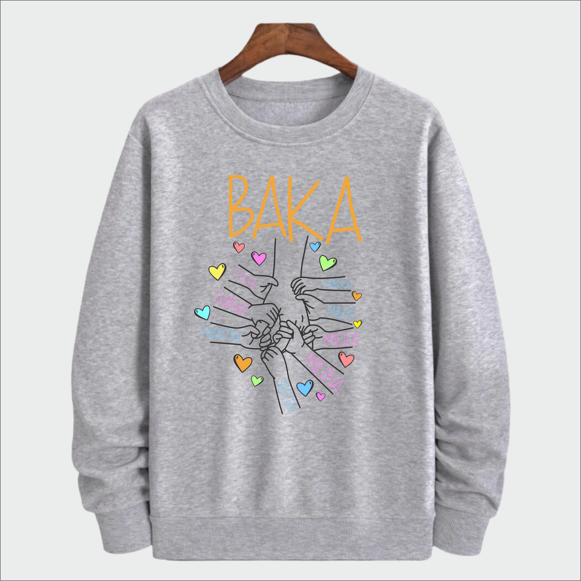 personalizovani duks sa rukama i imenima dece