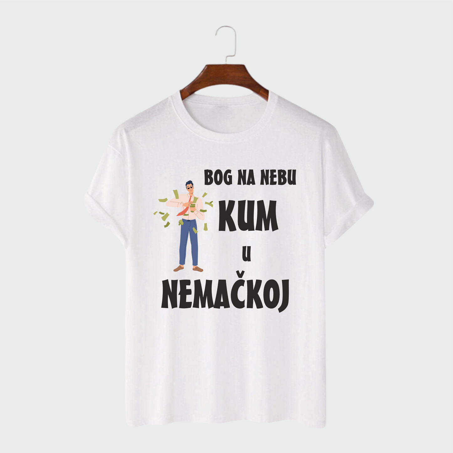 Muška majica - BOG na nebu KUM u Nemačkoj