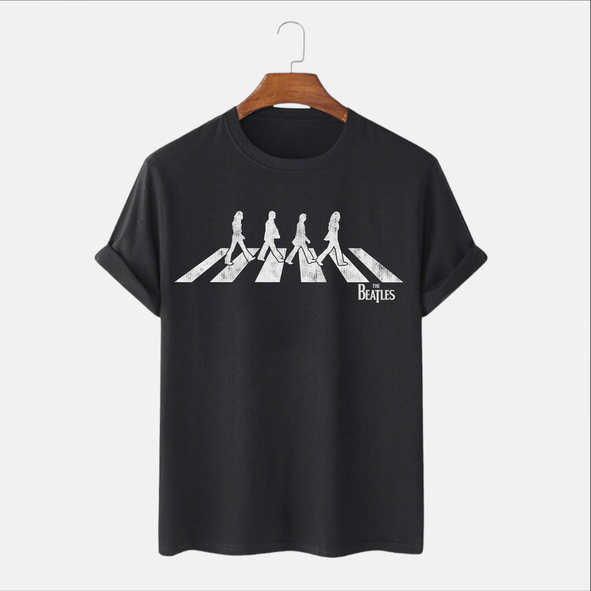 Majica - The Beatles Distressed Abbey Road Silhouette
