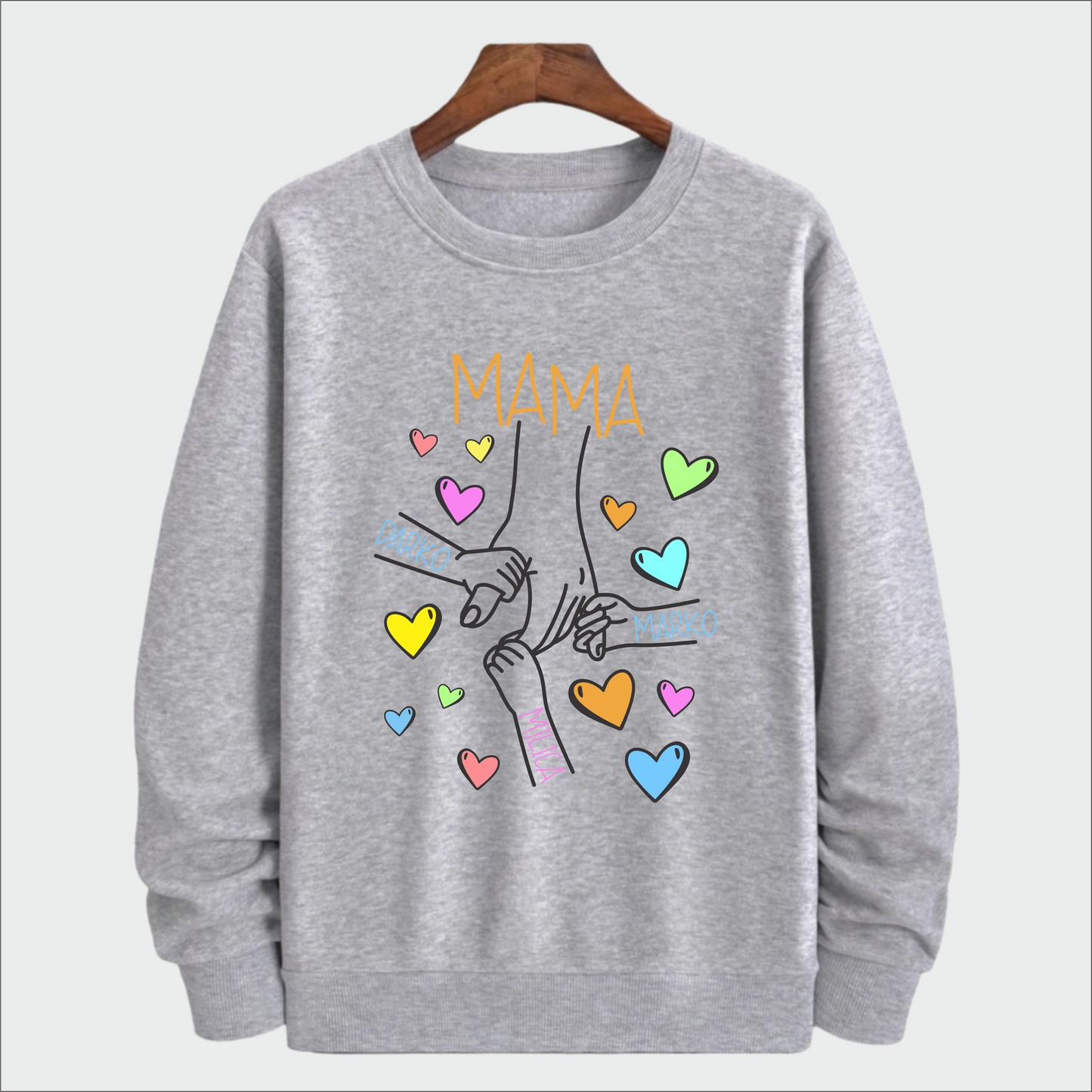 personalizovani duks sa rukama i imenima dece