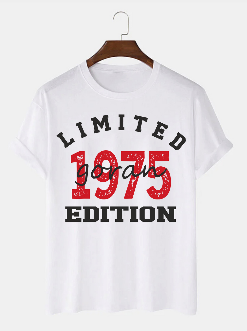 personalizovana pamučna majica sa imenom i godinom rođenja