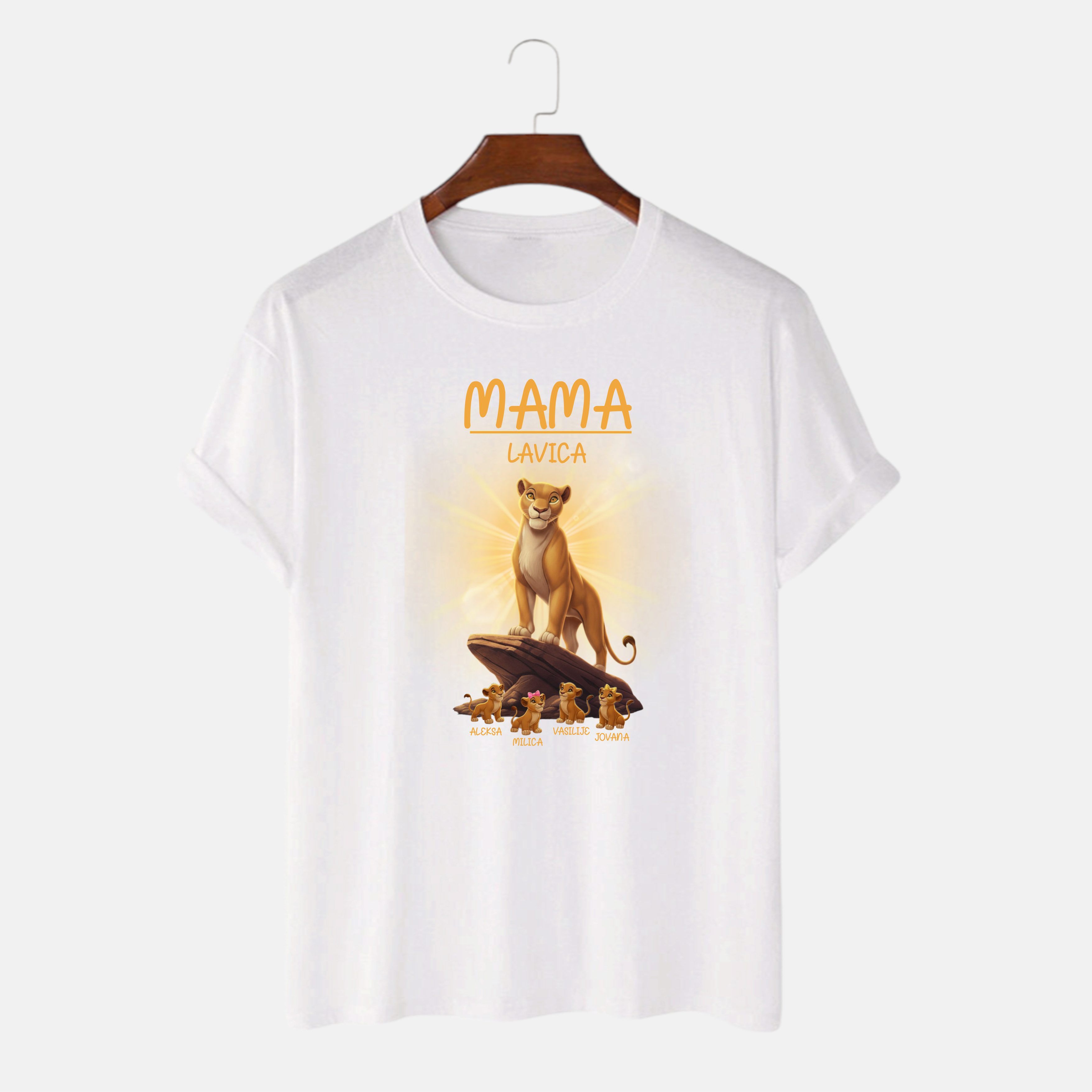 Majica - Mama lavica I sa imenima dece
