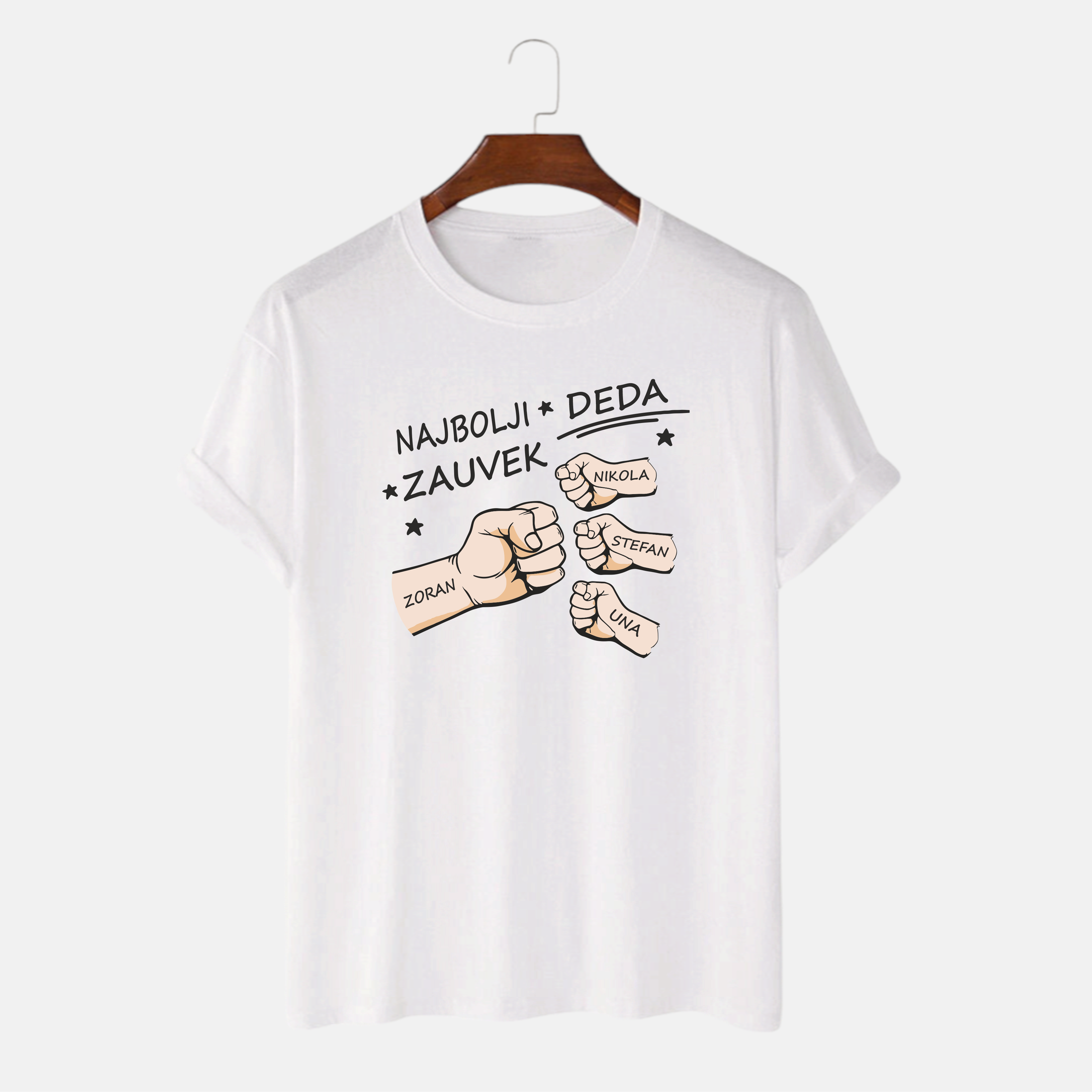 Majica Najbolji Deda Zauvek – Personalizovana sa imenima dece | Savršen poklon za Dedu