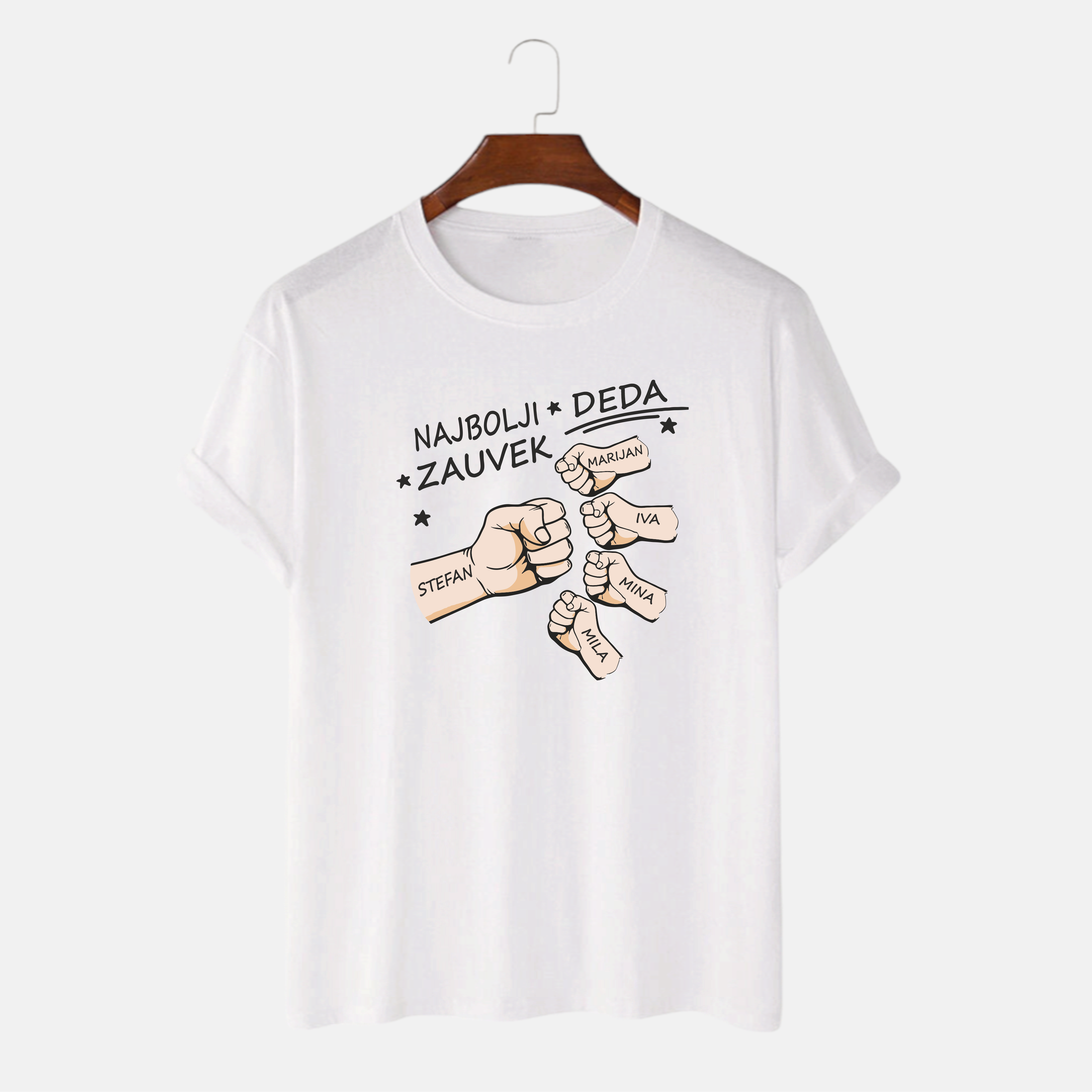Majica Najbolji Deda Zauvek – Personalizovana sa imenima dece | Savršen poklon za Dedu