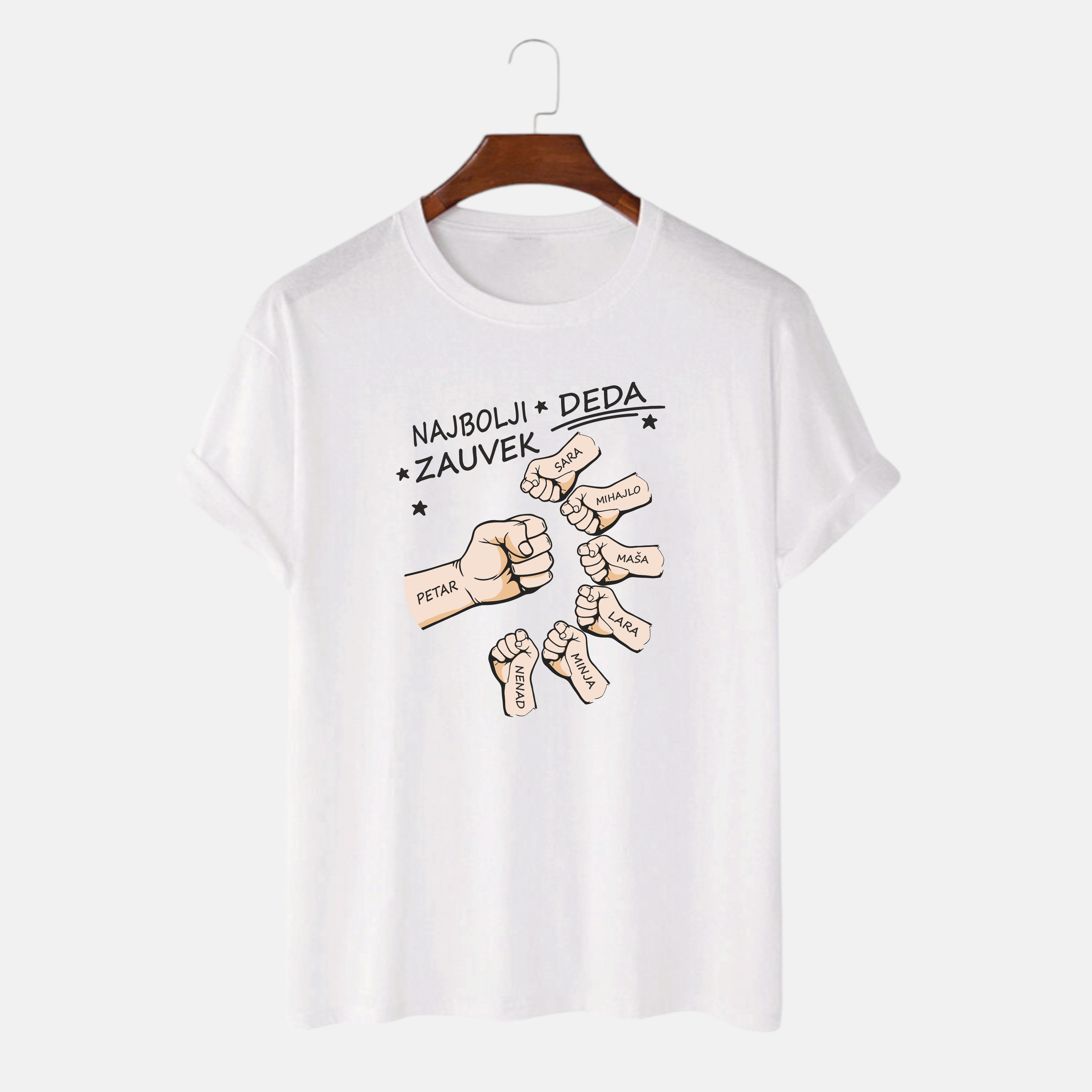 Majica Najbolji Deda Zauvek – Personalizovana sa imenima dece | Savršen poklon za Dedu