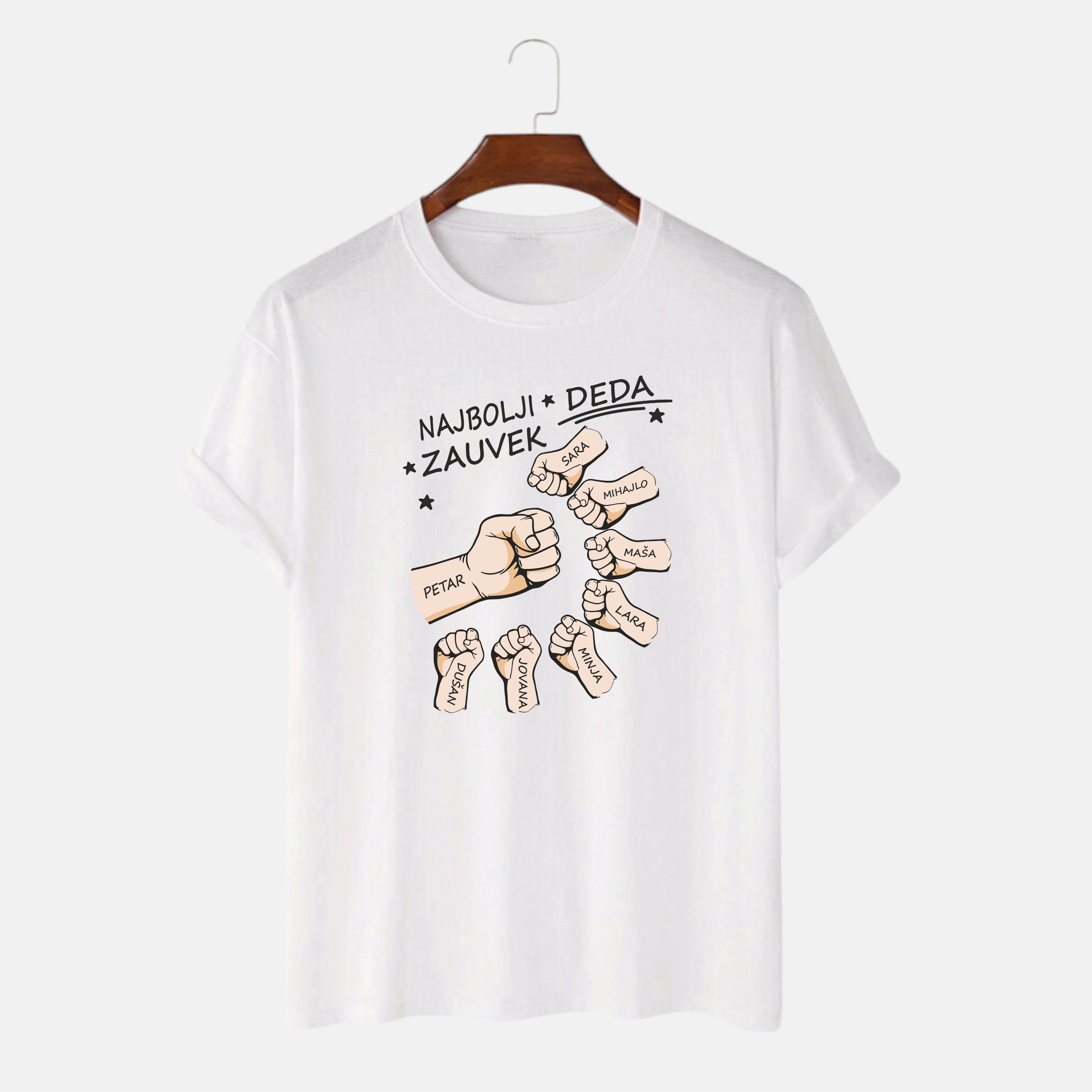 Majica Najbolji Deda Zauvek – Personalizovana sa imenima dece | Savršen poklon za Dedu