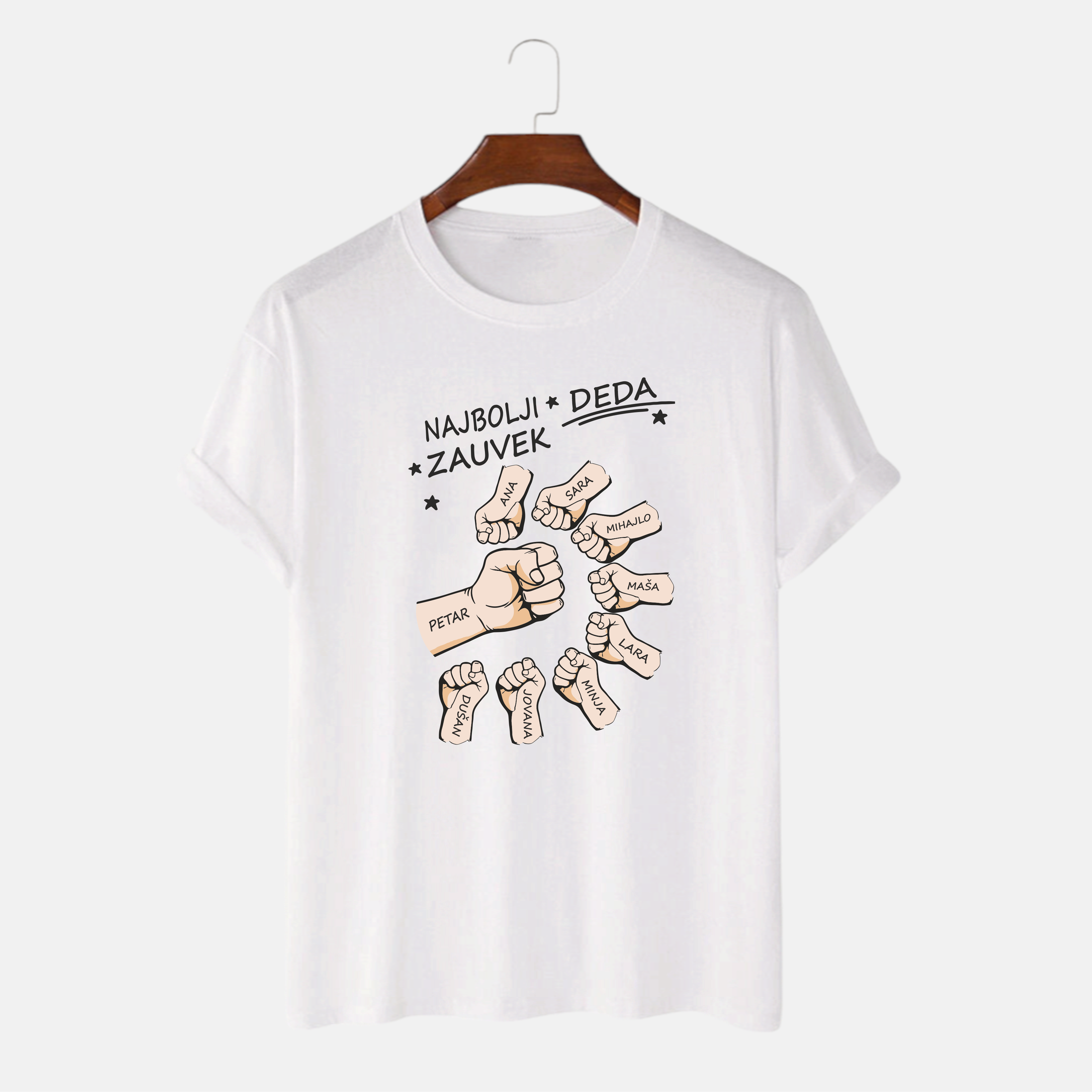 Majica Najbolji Deda Zauvek – Personalizovana sa imenima dece | Savršen poklon za Dedu