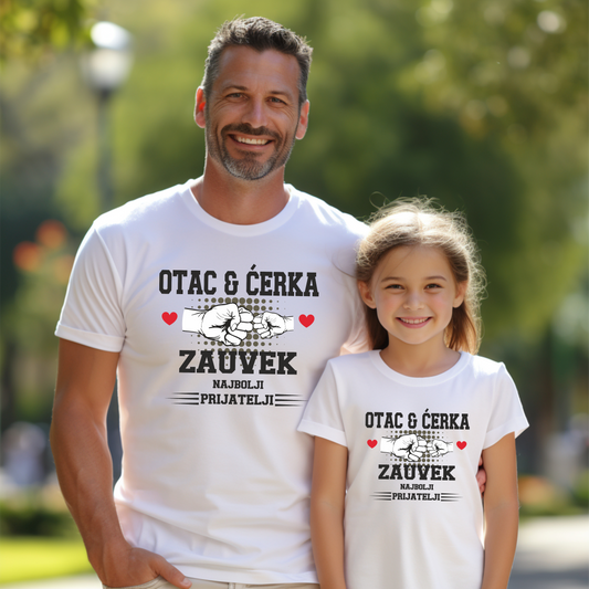 Majica - Otac i cerka najbolji prijatelji zauvek komplet