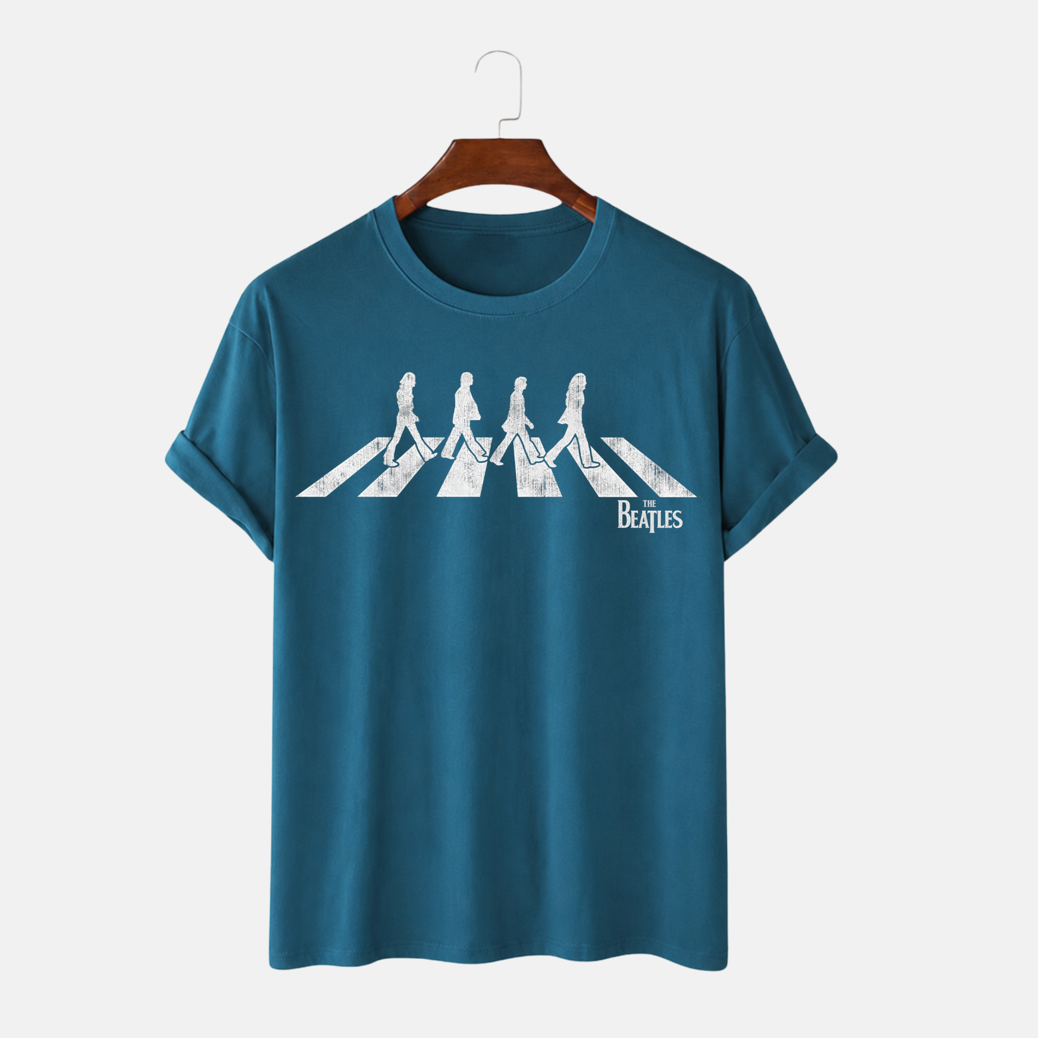Majica - The Beatles Distressed Abbey Road Silhouette