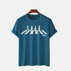 Majica - The Beatles Distressed Abbey Road Silhouette